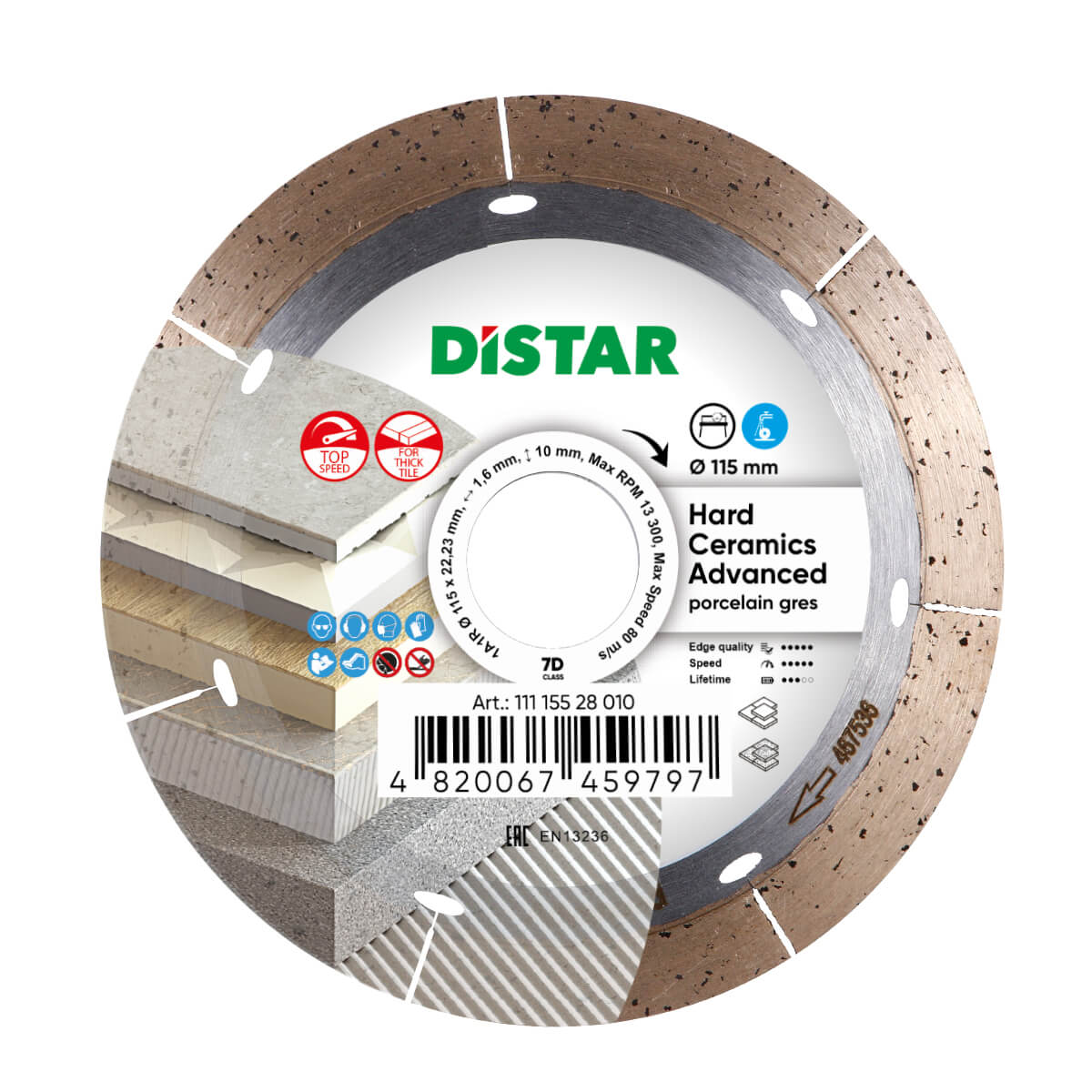 Tarcza diamentowa DISTAR 115 HARD CERAMICS ADVANCED